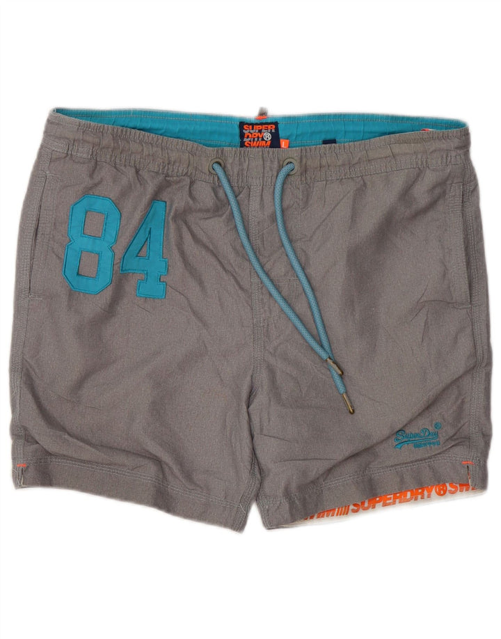 Superdry Shorts De Baño Gráficos Para Hombre Poliéster Gris Grande