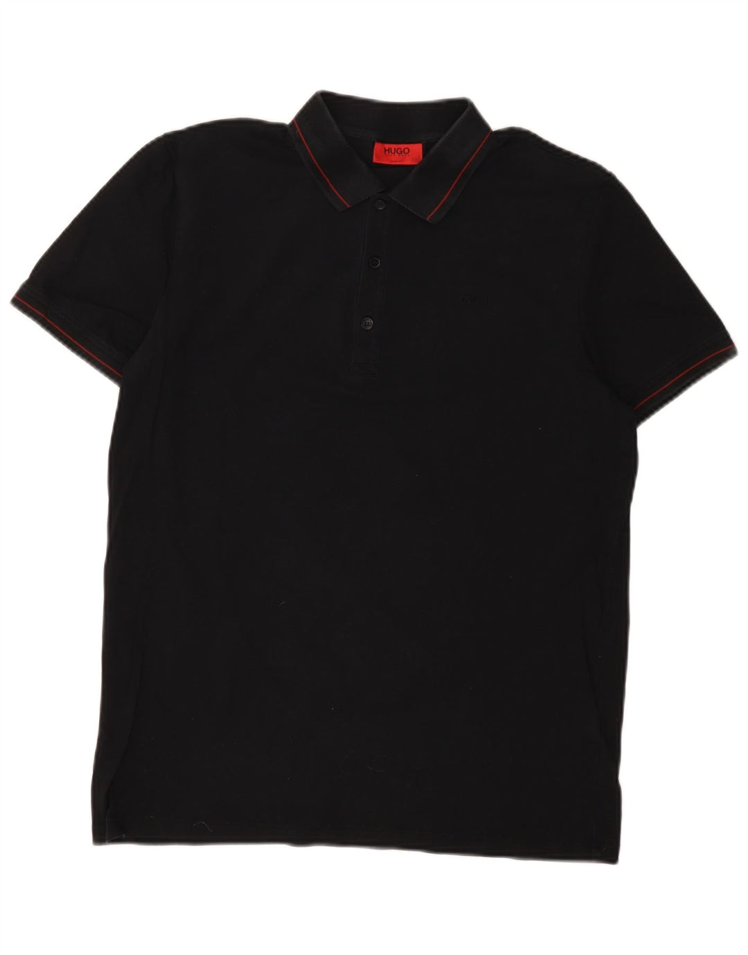 HUGO BOSS Polo de corte slim para hombre de algodón negro mediano