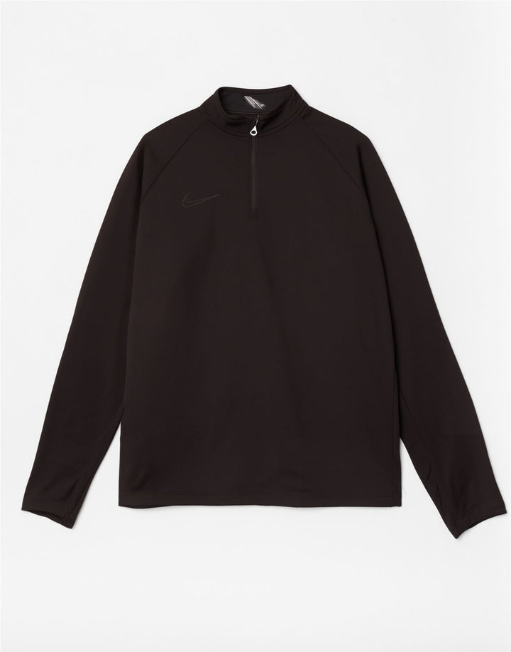 Nike Dri Fit - Chándal con cremallera y cuello para niños, 13-14 años, XL, negro