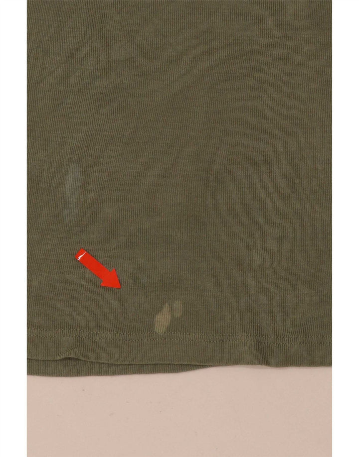 Zara Mujer Top Manga Larga UK 42 Medium Caqui