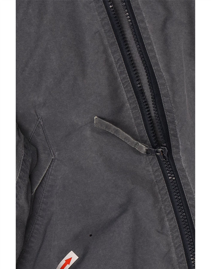 Think Pink Chaqueta cortavientos con capucha para hombre UK 48 4XL Poliéster gris