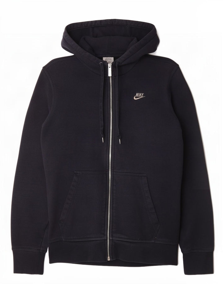 Nike - Sudadera con capucha y cremallera para hombre, talla pequeña, algodón azul marino