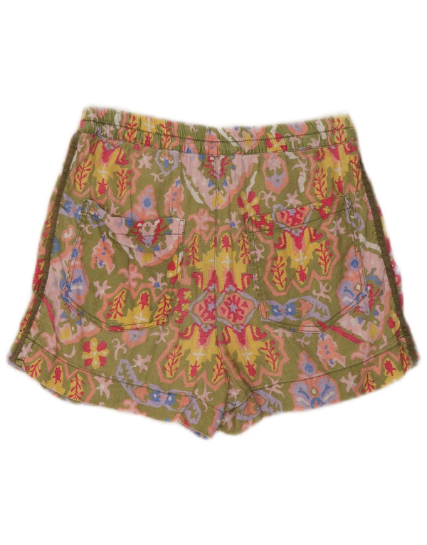 Zara Pantalones Cortos Chinos Pequeños W26 Multicolor Floral
