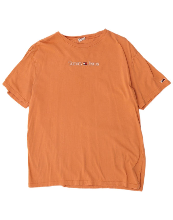 Tommy Hilfiger Camiseta gráfica regular de manga corta para hombre Top XL Naranja