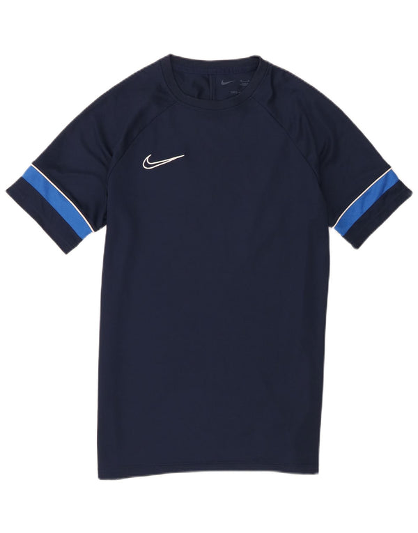 Camiseta Nike Dri Fit para hombre con bloques de color azul marino mediano