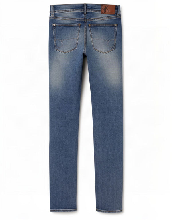 Vaqueros ajustados para mujer Calvin Klein W28 L32 Algodón azul