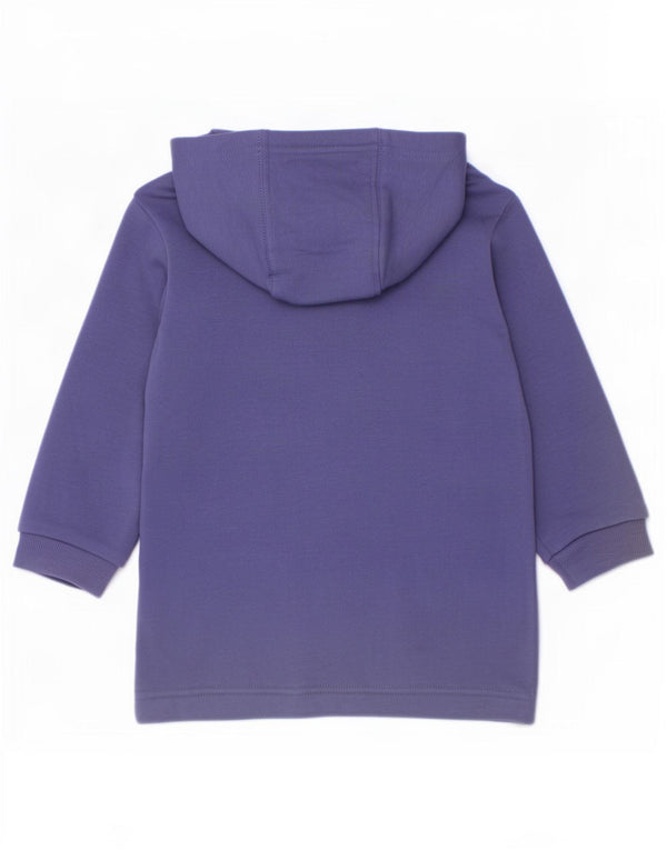 Adidas Vestido tipo jersey con capucha para niñas de 9 a 12 meses, algodón morado