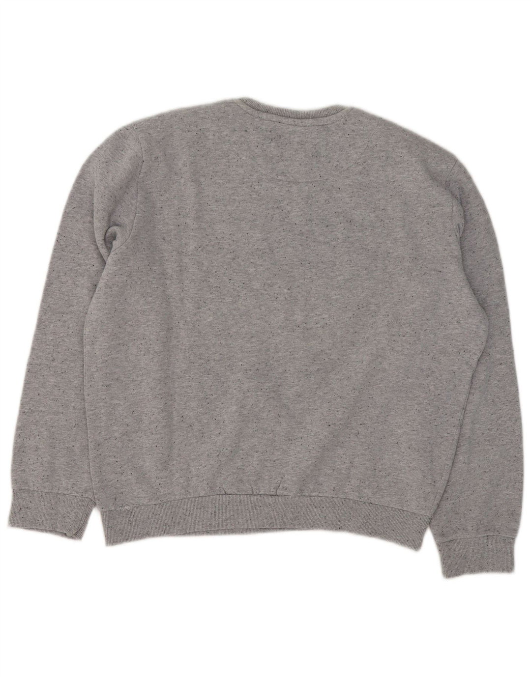 GAS Hombre Sudadera Gráfica Jersey Grande De Algodón Moteado Gris