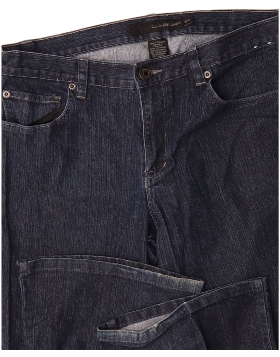 Calvin Klein Jeans Bootcut para Mujer US 12 Large W34 L31 Azul Marino Algodón