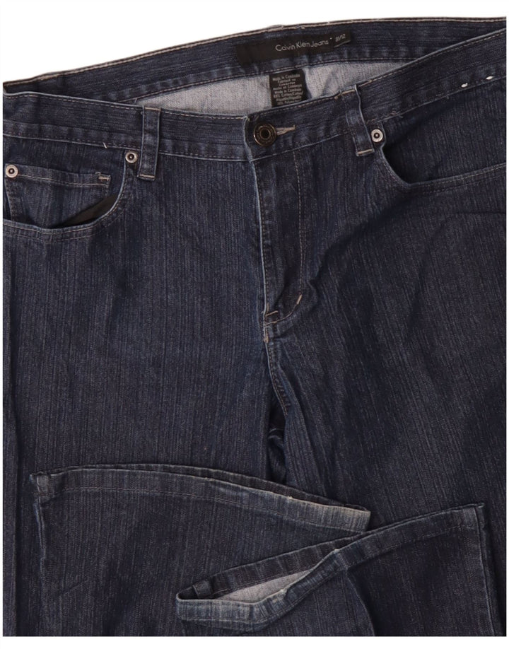 Calvin Klein Jeans Bootcut para Mujer US 12 Large W34 L31 Azul Marino Algodón