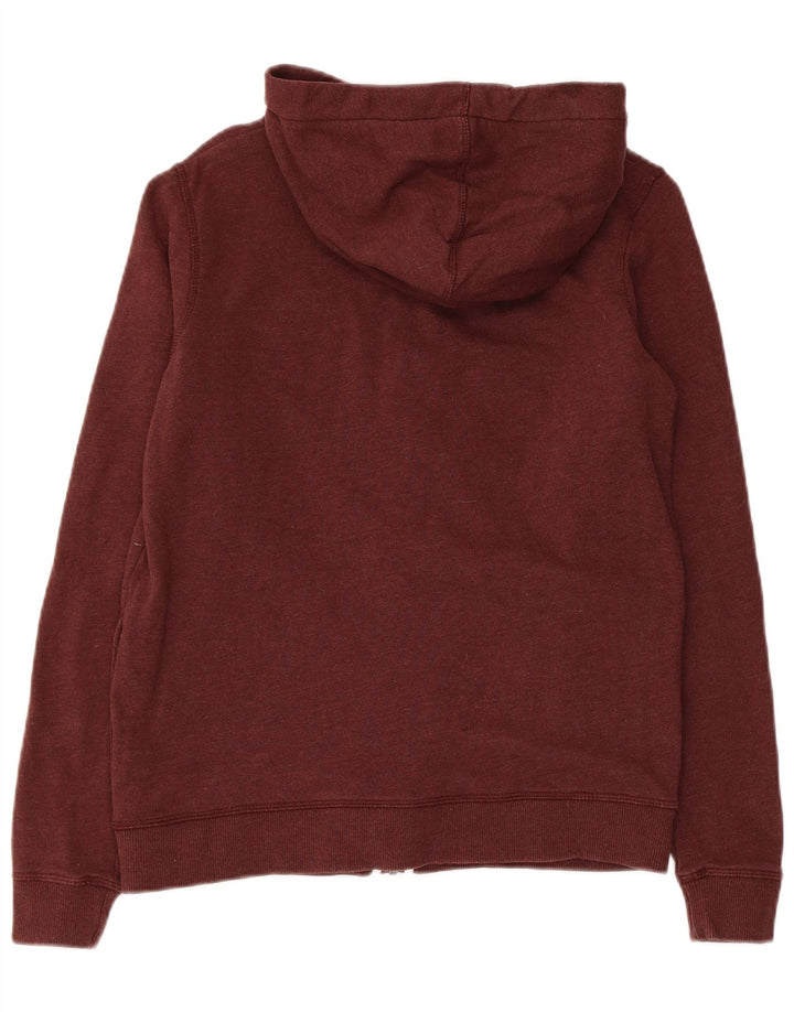 FAT FACE Suéter con capucha y cremallera para mujer UK 10 Small Maroon
