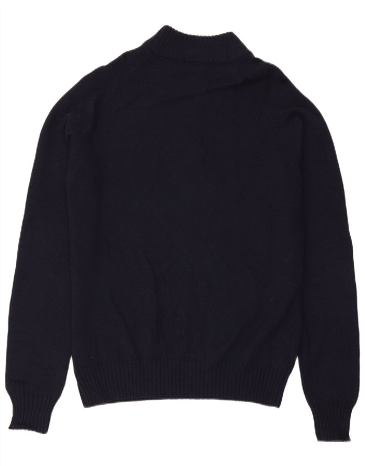 Fila - Jersey para hombre con cremallera y cuello, talla grande, lana merino, color azul marino
