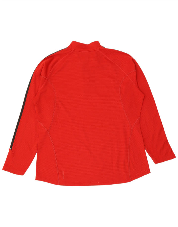 Adidas Mens Clima 365 Zip Neck Jersey Chándal Top XL Poliéster Rojo