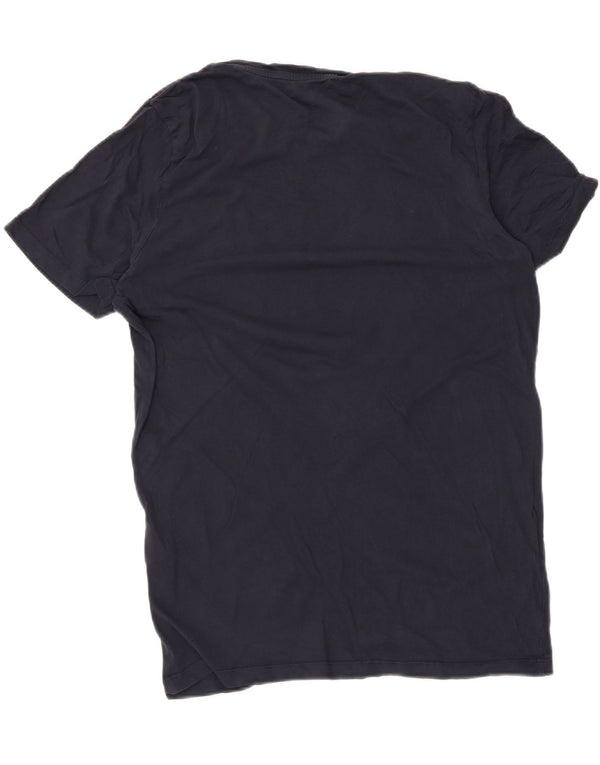 Jack & Jones Hombre Camiseta Gráfica Top Medium Azul Marino Rayas Algodón