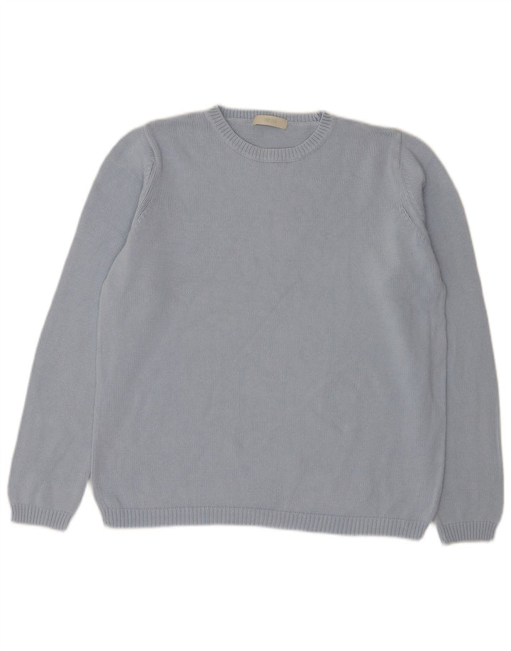 Marks & Spencer Jersey con Cuello Redondo para Hombre Azul Medio