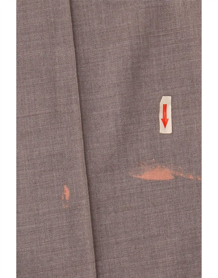 Zara Mujer Pantalón Chino Tapered Mediano W28 L26 Poliéster Gris