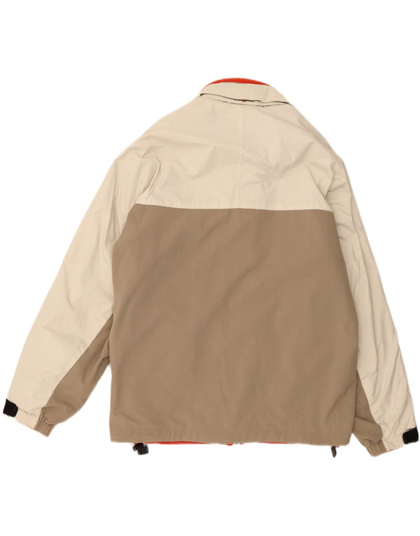Nautica Chaqueta cortavientos estampada para hombre UK 38 Medium Beige Colorblock