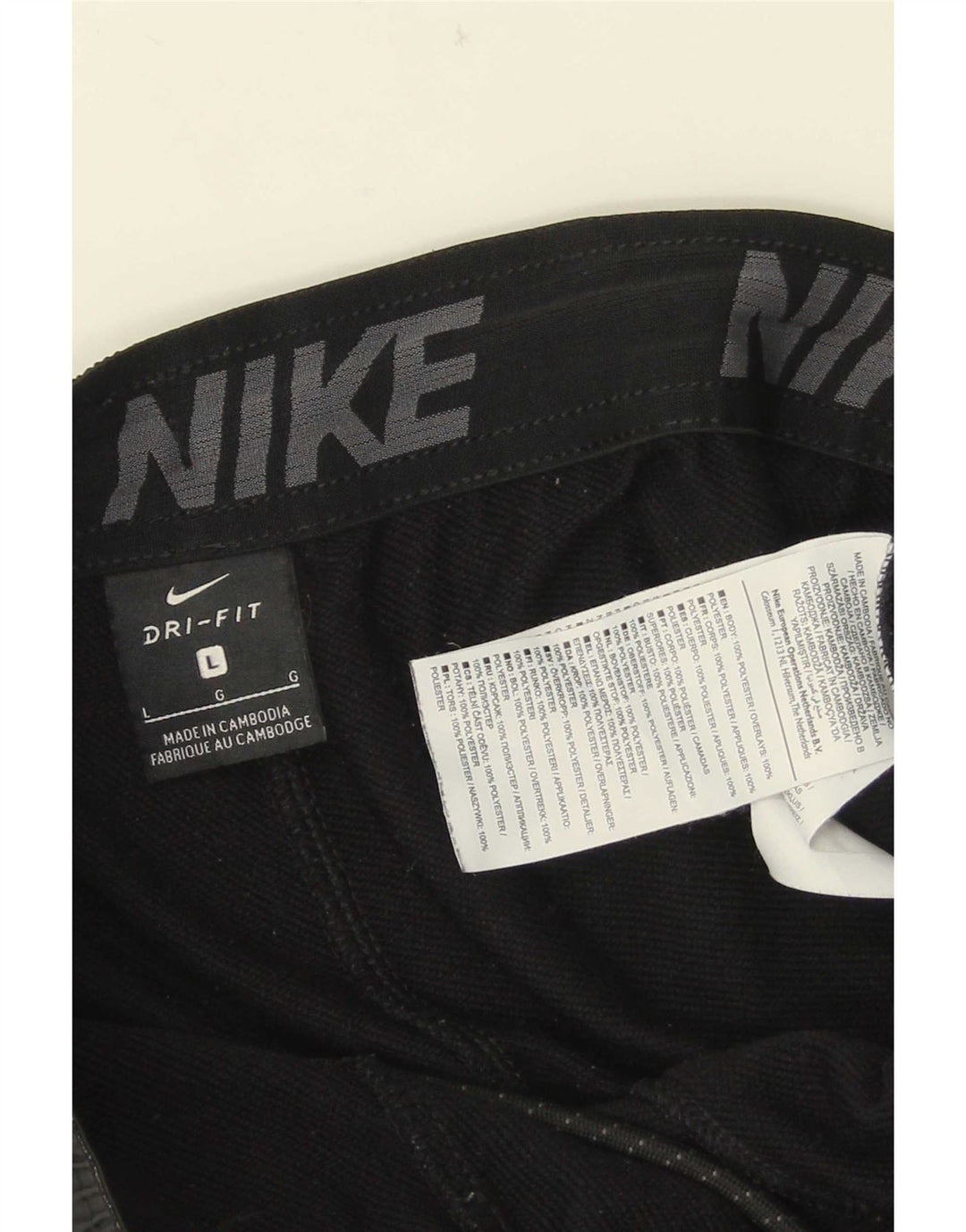 Nike Hombre Dri Fit Chándal Pantalones Joggers Grande Poliéster Negro
