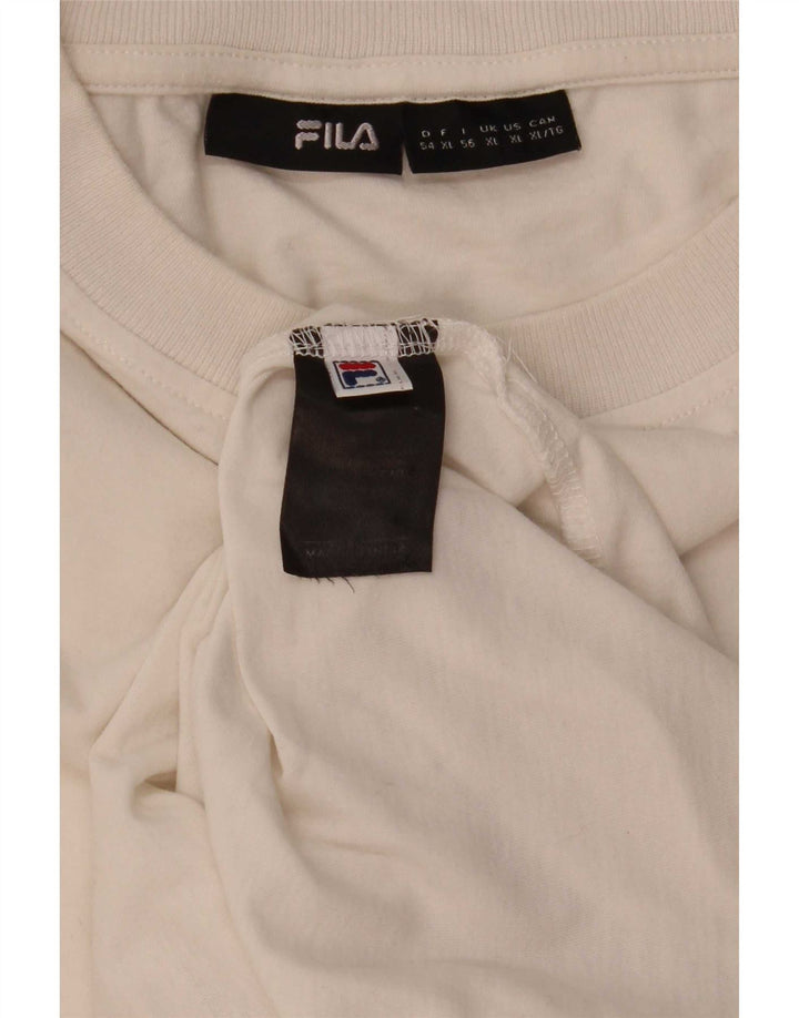 Fila Camiseta Hombre Top XL Algodón Blanco