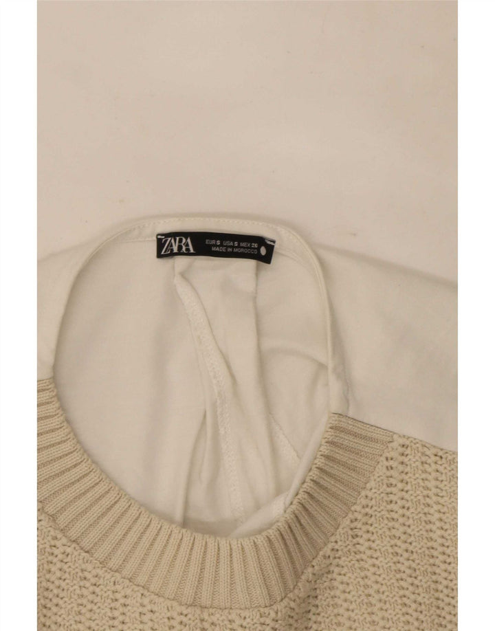 Zara Blusa Sin Mangas para Mujer Top UK 40 Small Multicolor Colorblock