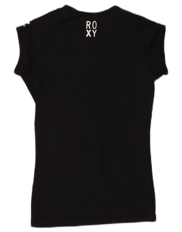 Roxy Camiseta gráfica para mujer Top UK 8 Small Poliéster negro