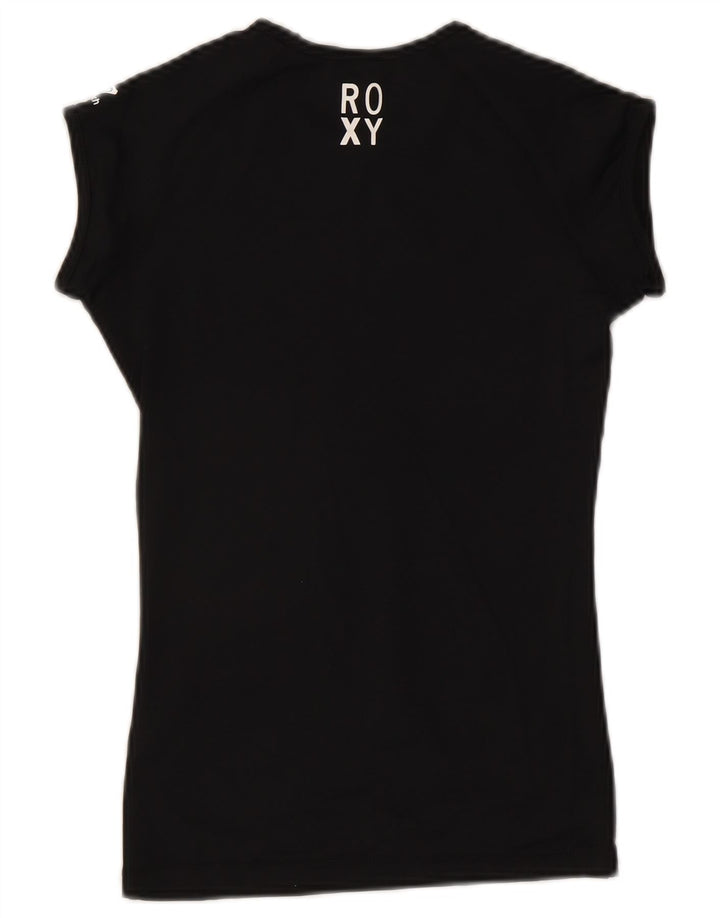 Roxy Camiseta gráfica para mujer Top UK 8 Small Poliéster negro