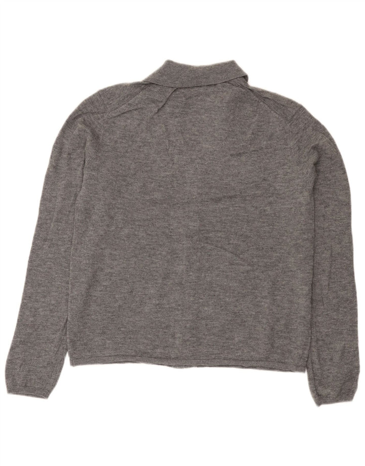 Zara Mujer Cárdigan Suéter ES 40 XL Lana Gris