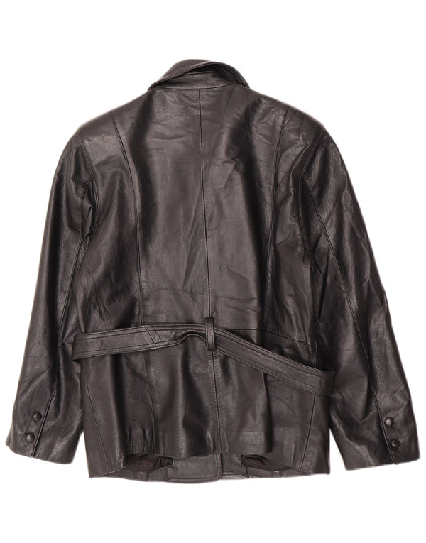 Lavorazione Artigianale Chaqueta de cuero para mujer IT 44 Medium Cuero negro