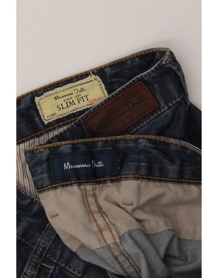 MASSIMO DUTTI Vaqueros ajustados para hombre EU 44 Large W34 L28 Azul