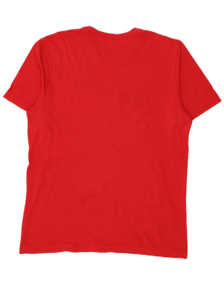 Nike - Camiseta gráfica para hombre, parte superior de algodón rojo mediano