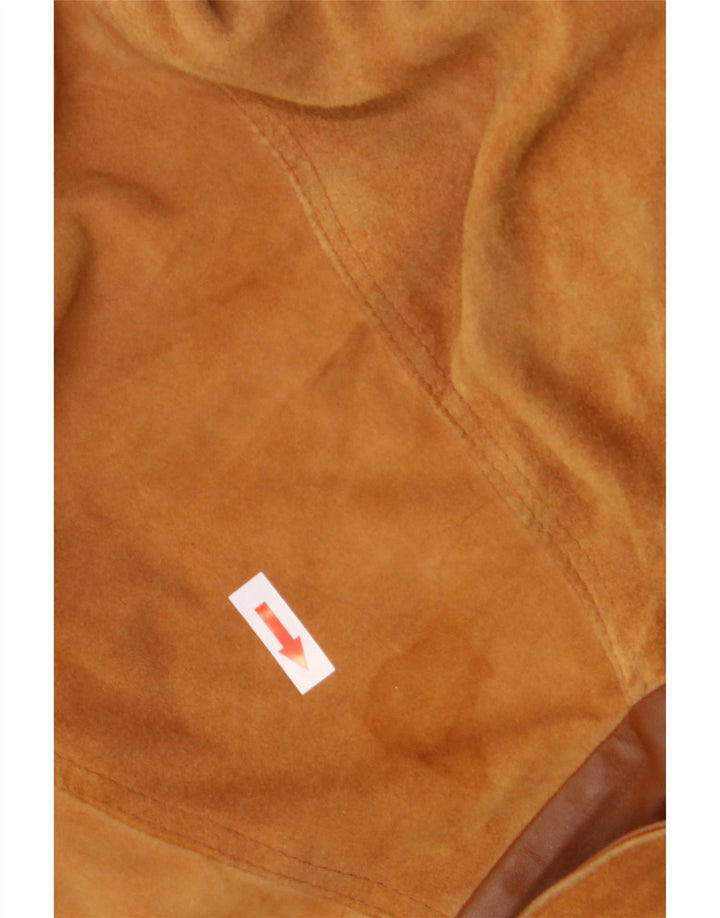 Chaqueta de ante vintage para hombre IT46 Pequeño Beige