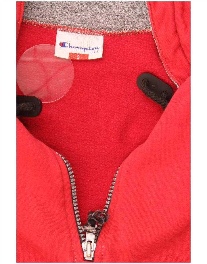 Champion Sudadera Con Cuello Y Cremallera Gráfica Para Hombre Jersey Pequeño Rojo