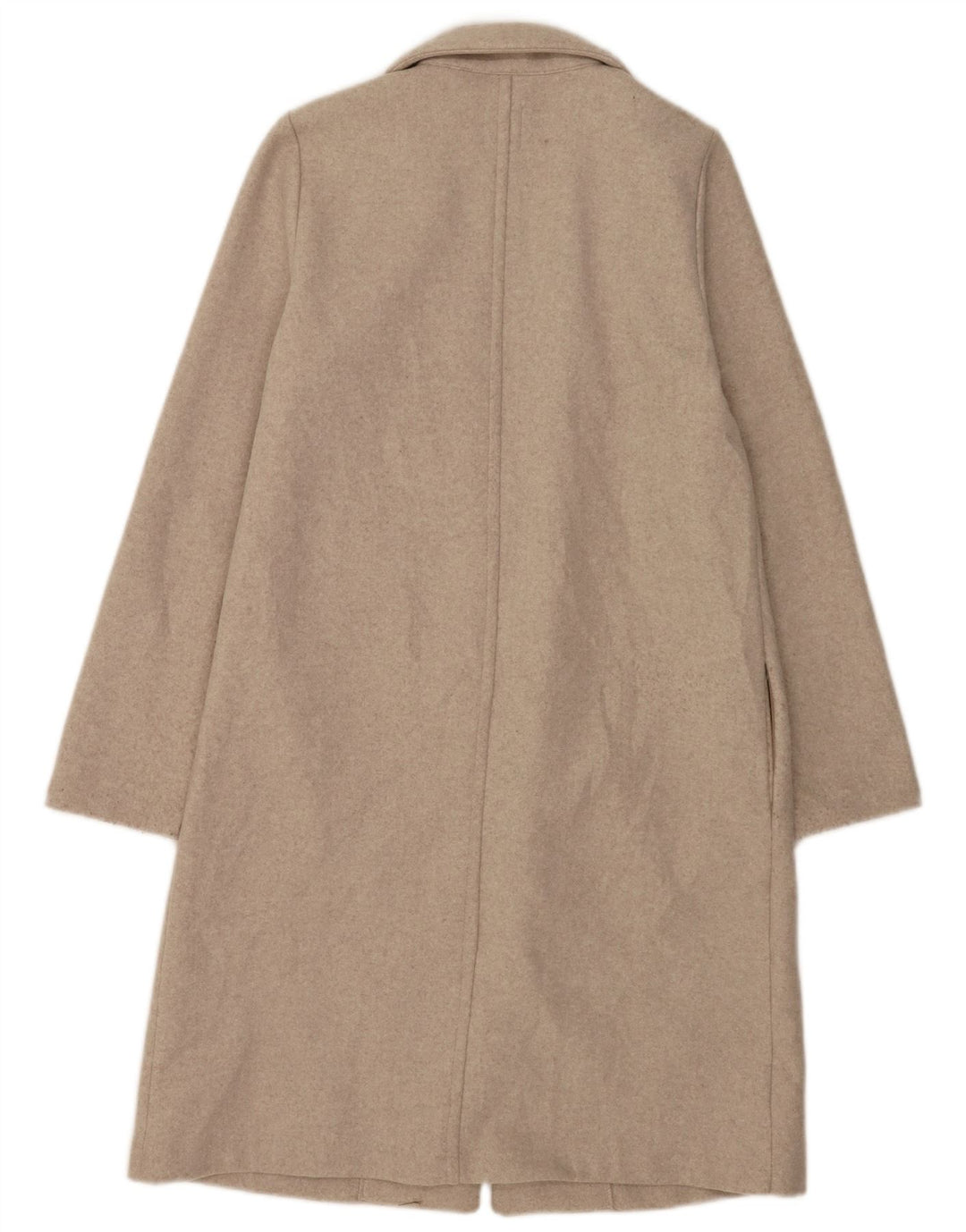 Zara Mujer Abrigo Abierto UK 10 Pequeño Poliéster Gris