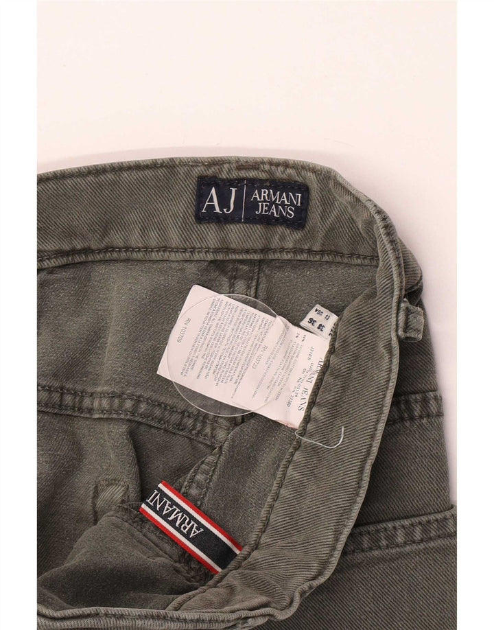 Vaqueros Armani Hombre Rectos W36 L34 Algodón Verde