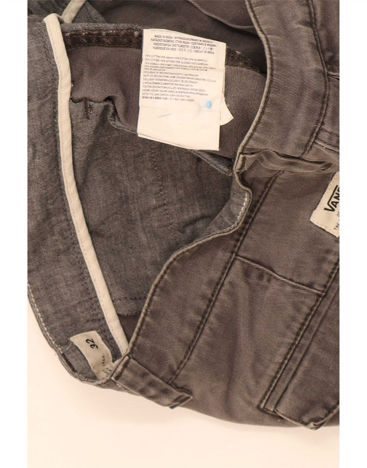 Pantalones cortos chinos Vans W32 de algodón gris medio para hombre
