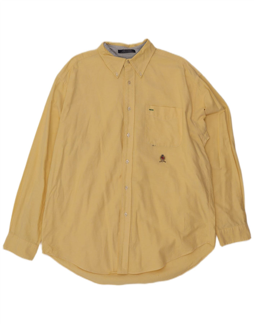Camisa Tommy Hilfiger Hombre Grande Algodón Amarillo