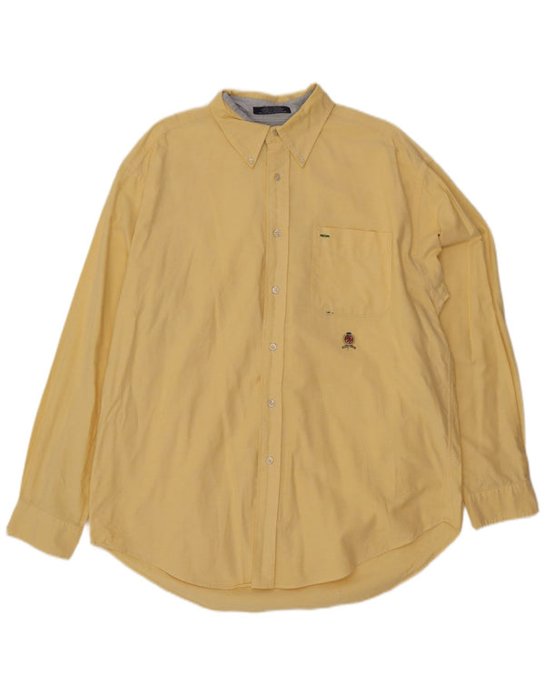 Camisa Tommy Hilfiger Hombre Grande Algodón Amarillo
