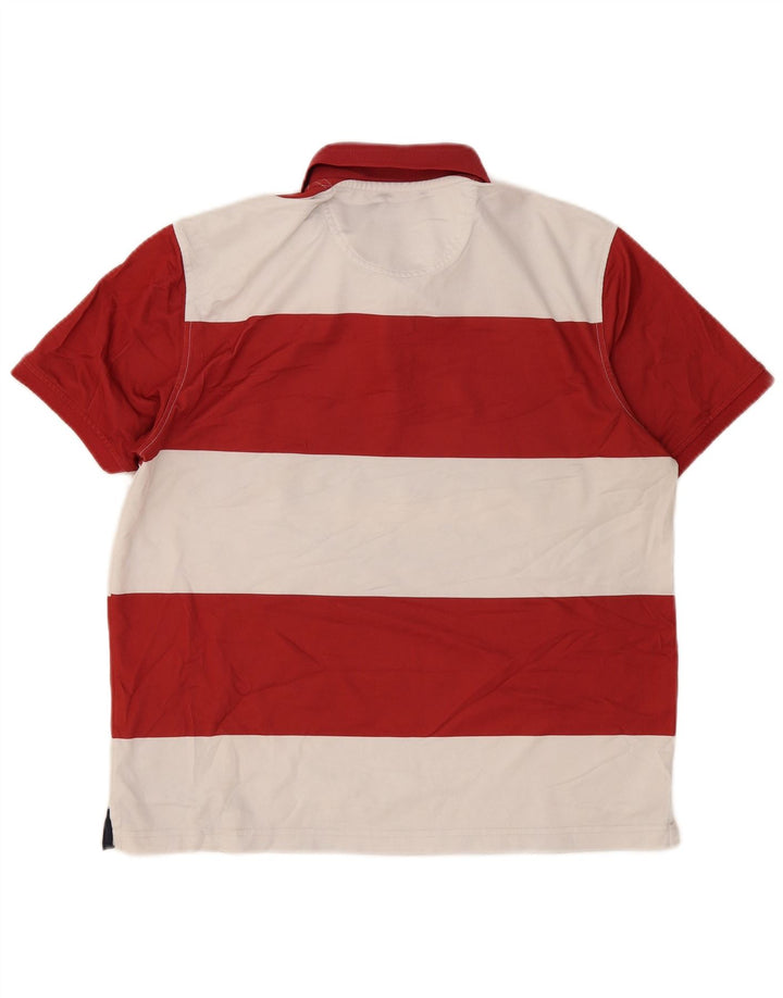 IZOD Polo para hombre grande rojo color block poliéster