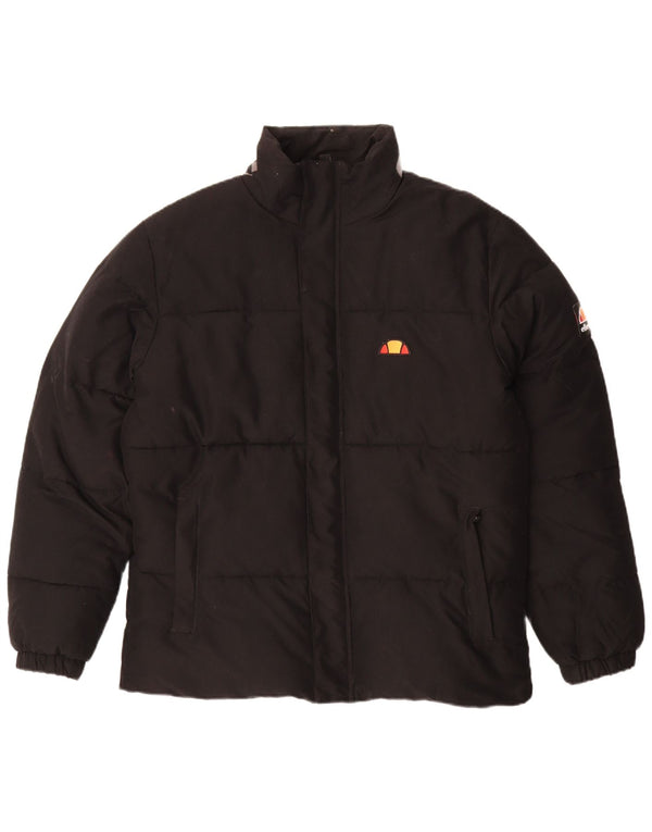Ellesse Chaqueta acolchada gráfica para hombre UK 40 Large Poliéster negro