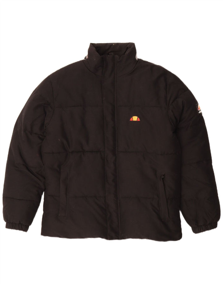 Ellesse Chaqueta acolchada gráfica para hombre UK 40 Large Poliéster negro