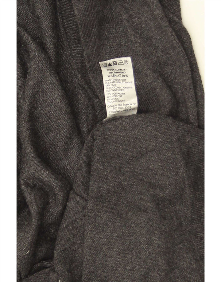 Marks & Spencer Suéter tipo cárdigan sin mangas para mujer UK 40 Gris medio