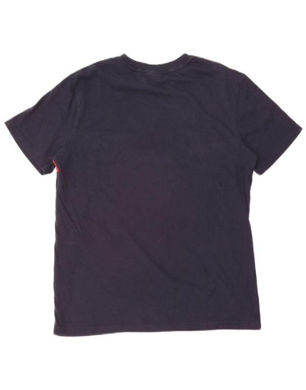 Fila Hombre Camiseta Gráfica Top Medium Azul Marino Colorblock Algodón