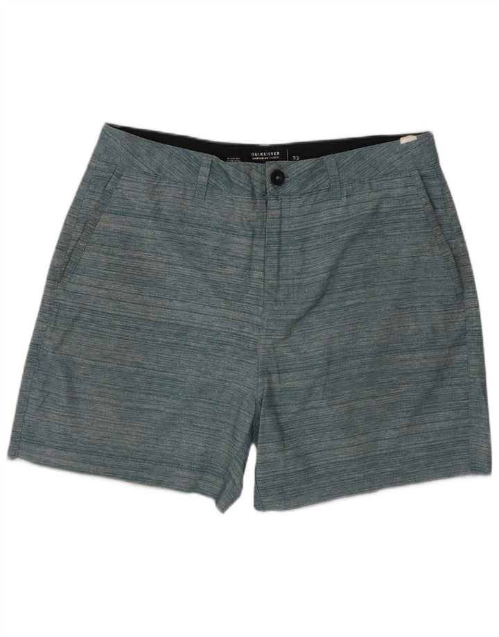 Pantalones cortos chinos Quiksilver para hombre W33 Rayas verdes medianas