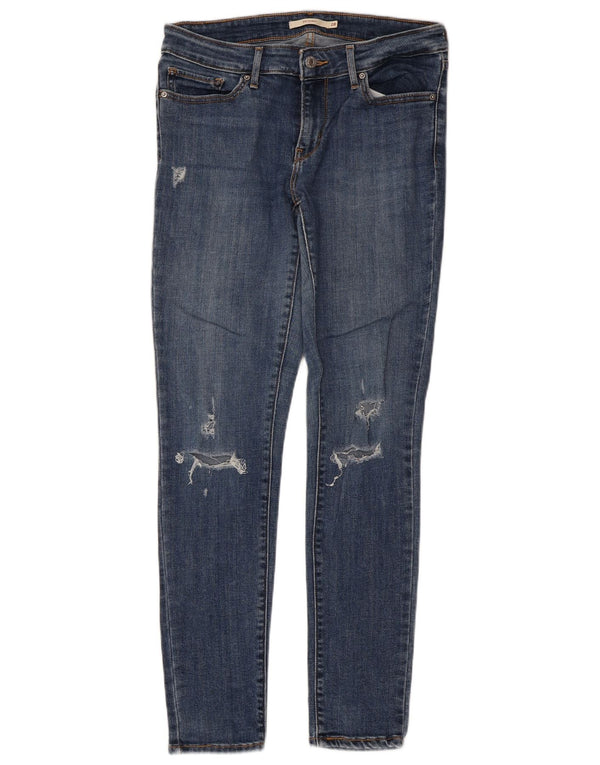Levi's Vaqueros pitillo desgastados 711 para mujer W28 L30 Algodón azul