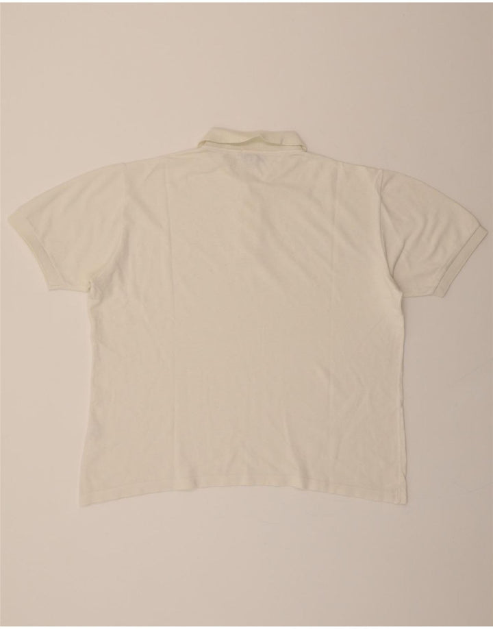 TRUSSARDI Mens Polo Shirt XL White Cotton Vintage Trussardi and Second-Hand Trussardi from Messina Hembry 