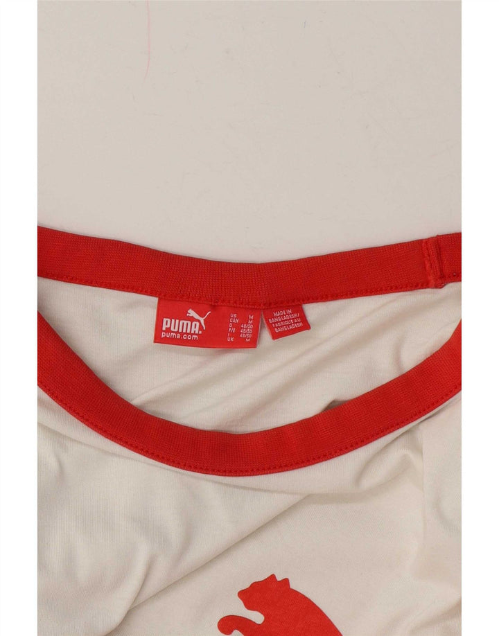 Puma Camiseta Gráfica Para Hombre Top Medium Blanco Colorblock