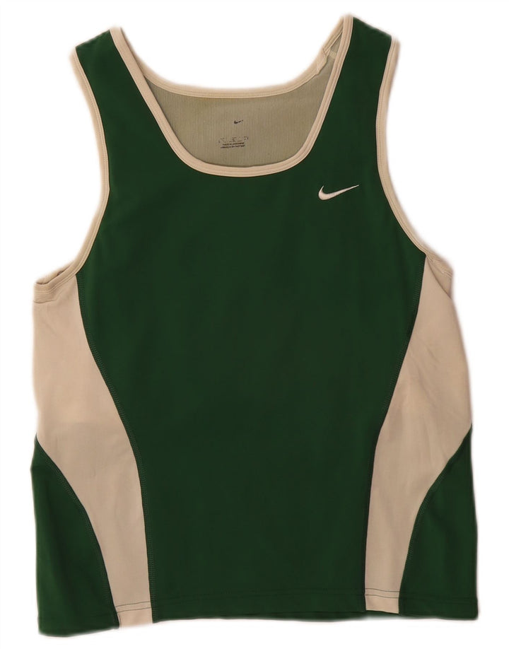 Nike - Camiseta sin mangas para mujer, talla 40, color verde grande
