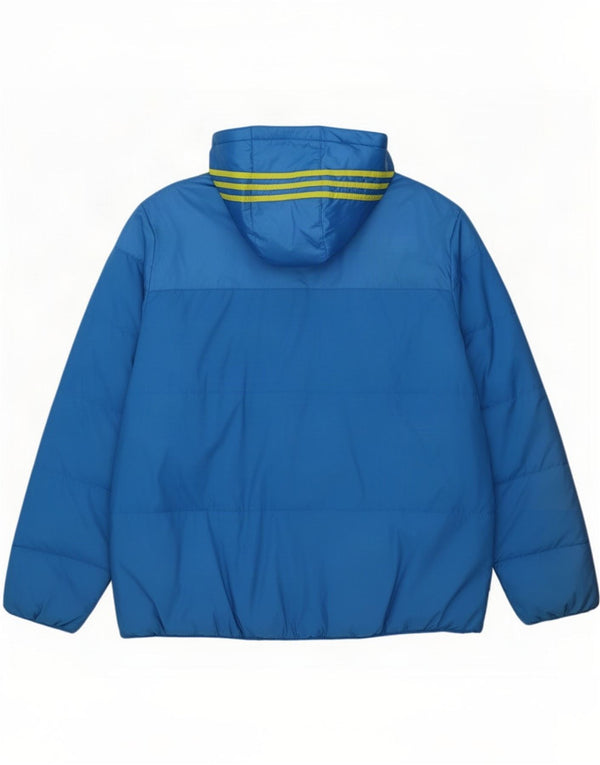 Adidas Chaqueta acolchada para hombre ES 42 XL Azul Colorblock Poliéster