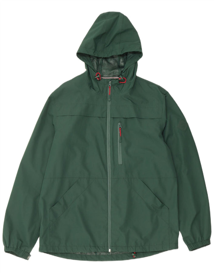 Chaqueta cortavientos con capucha para hombre Fat Face UK 40 Poliéster verde grande