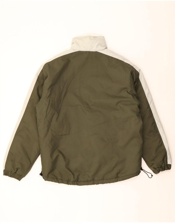Kappa Chaqueta acolchada para hombre ES 38 Medium Caqui Poliéster color block